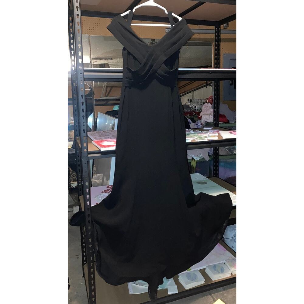 10 Mikeal Aghal Black mermaid formal dress heavy